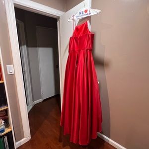 Cocktail dress with train and pockets bought at David’s bridal